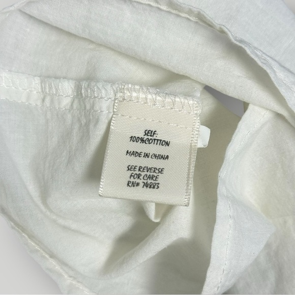 Adiva  Light Cream Eyelet Longsleeve Top Sz M - Picture 10 of 10